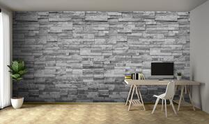 Fototapet Perete din piatră texturată în design monocrom, Fototapet textură, Fototapet populare, u74255 - Tapeko.ro