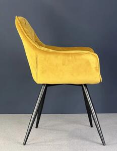 Scaun Living Tapițat KJC38 Galben