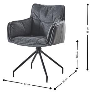 Scaun Living Tapitat KJC389 Negru