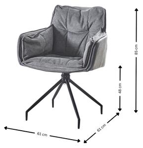 Scaun Living Tapitat KJC389 Gri