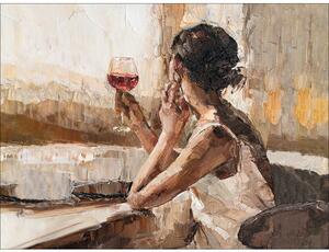 Tablou canvas Wine Glass 84x116 cm