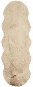 Covor blană artificială Romance Shape maro deschis 55x160 cm