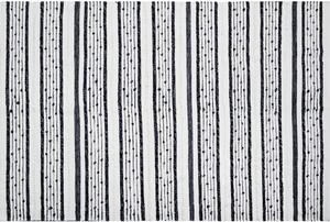 Covor bumbac Lines&Dots alb/negru 140x200 cm