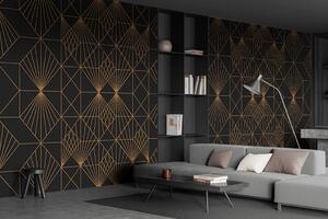 Fototapet Design elegant cu model geometric metalic, Fototapet geometric 3D, Fototapet populare, u75446 - Tapeko.ro