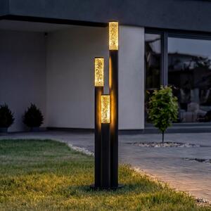 Lindby Bornă luminoasă Gavros, aluminiu turnat sub presiune, cu 3 becuri, reglabil, Negru, Aluminiu, Modern