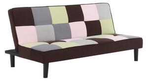 Canapea extensibilă, material textil negru/maro/gri/roz/verde, ARLEKIN