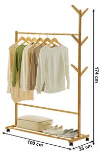 KONDELA Stander haine, bambus, lăţime 100 cm, VIKIR TYP 3