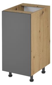 Dulap inferior de bucătărie D40 Langari (Stejar artisan + Gri mat) (S). 1016889