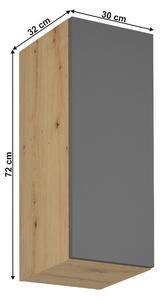 Dulap superior de bucătărie G30 Langari (stejar artisan + gri mat) (S). 1016900