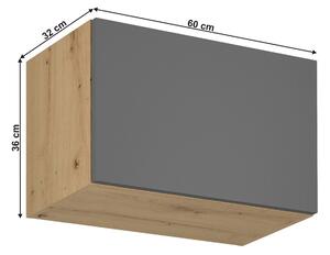 Dulap superior de bucătărie G60KN Langari (stejar artisan + gri mat). 1016904