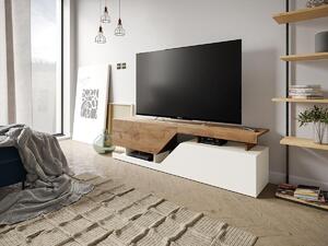 Comodă tv Utica 102 Alb, Wotan stejar, 160x46x35cm