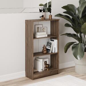 Biblioteca haaus Flint, 2 Polite, Stejar Bronz, 70 x 32 x 122 cm