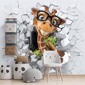 Fototapet Girafa personaj de desene animate în ochelari, Fototapet copii, Fototapet populare, u93624 - Tapeko.ro