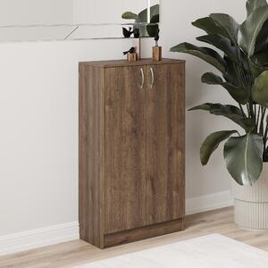 Biblioteca haaus Flint, 2 Usi, Stejar Bronz, 70 x 32 x 122 cm