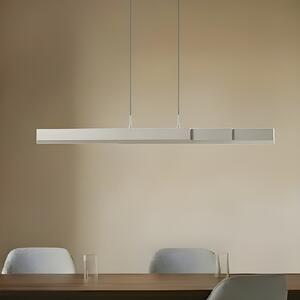 Lucande Lampă suspendată LED Torven, aluminiu, CCT, extensibilă, reglabil, Metalic, Camera de zi / sufragerie, Metal, Modern