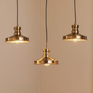 Opviq Lampă suspendată Berceste 9263, cu 3 becuri, culoare alamă veche, E27, reglabil, Auriu / Alamă, Camera de zi / sufragerie, Metal
