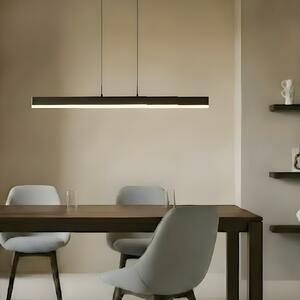 Lucande Lampă suspendată LED Torven, negru, CCT, extensibilă, reglabil, Negru, Camera de zi / sufragerie, Metal, Modern