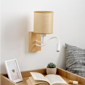 Lampă LED de perete Brilagi NUBILA WOOD 1xE27/25W/230V + LED/3W stejar/maro deschis