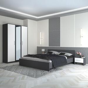 Dormitor Hera Gri Cu Oglinda 160x200