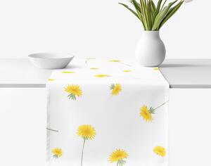 Goldea napron de masă 100% bumbac - păpădie 35x140 cm