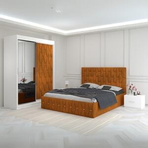 Dormitor Eric Caramiziu Cu Dulap Tapitat 160x200