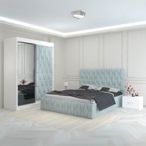 Dormitor Eric Lemon Cu Dulap Tapitat 160x200