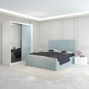Dormitor Luca Lemon Cu Dulap Tapitat 160x200