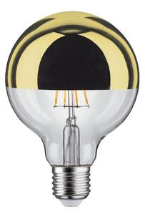 Bec LED dimabil cu cap sferic oglindit E27/6,5W/230V 2700K auriu Paulmann 28675