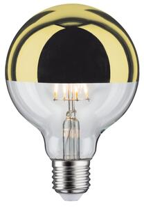 Bec LED dimabil cu cap sferic oglindit E27/6,5W/230V 2700K auriu Paulmann 28675