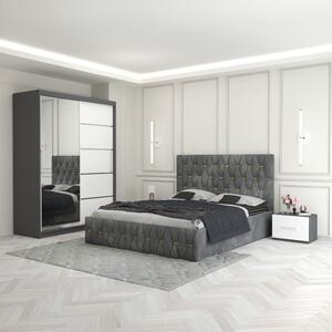 Dormitor Eric Gri 2 180x200