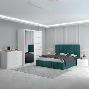 Dormitor Luca Verde + Comoda 3 Sertare 160x200