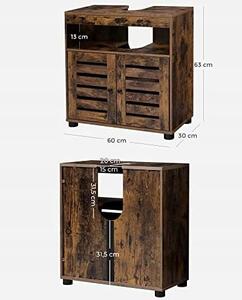 Dulap de baie sub chiuvetă - stil rustic