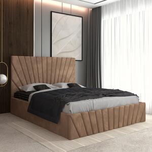 Pat Tapitat Toma Crem + Saltea Lux Ortopedica 160x200