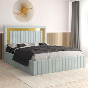 Pat Tapitat Ianis Lemon + Saltea Lux Ortopedica 160x200