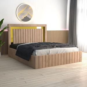 Pat Tapitat Ianis Crem + Saltea Lux Ortopedica 160x200