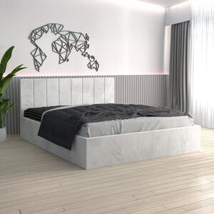 Pat Tapitat Sorin Alb + Saltea Lux Ortopedica 160x200