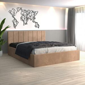 Pat Tapitat Sorin Crem + Saltea Lux Ortopedica 160x200
