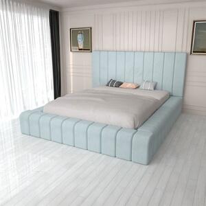 Pat Tapitat Complet Cod 01 Lemon + Saltea Lux Ortopedica 160x200