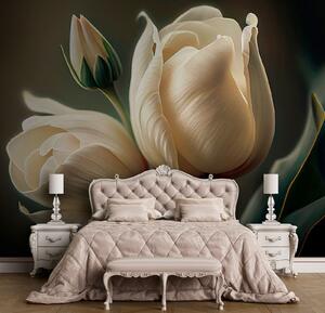 Fototapet Lalele delicate în nuanțe delicate, Fototapet flori 3D, Fototapet populare, u94253 - Tapeko.ro