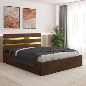 Pat Tapitat Clio Maro + Saltea 20cm Grosime 140x200