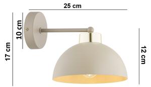 Brilagi - Lampă de perete MOON 1xE27/60W/230V bej/auriu