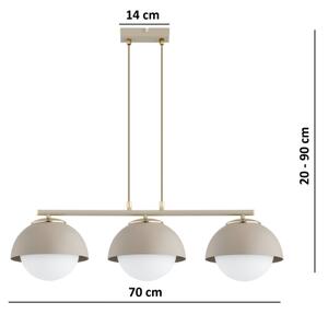 Brilagi - Lustru suspendat pe cablu COSMO 3xE27/60W/230V bej/auriu