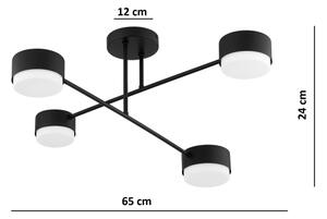 Brilagi - Plafonieră aplicată MONO 4x GX53/12W/230V negru