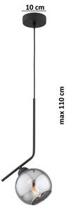 Brilagi - Pendul pe cablu DIOR 1xE27/60W/230V negru/gri fumuriu