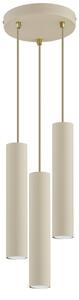 Brilagi - Lustră suspendată pe cablu TUBE 3xGU10/15W/230V bej/auriu