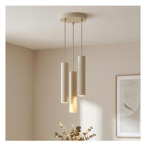 Brilagi - Lustră suspendată pe cablu TUBE 3xGU10/15W/230V bej/auriu