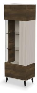 Vitrina RANDOM, nuc/casmir/negru, PAL furniruit/polipropilena, 60x40x1