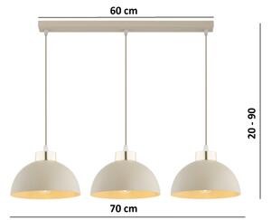 Brilagi - Lustră cu cablu MOON 3xE27/60W/230V bej/auriu