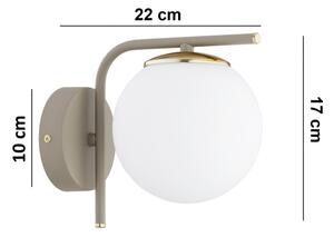 Brilagi - Aplică de perete MILO ECRU 1xE27/60W/230V bej/auriu