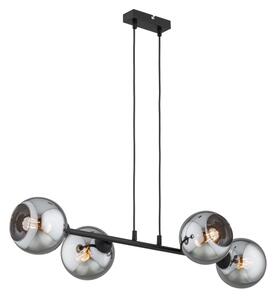 Brilagi - Lustră suspendată pe cablu DIOR 4xE27/60W/230V negru/gri fumuriu